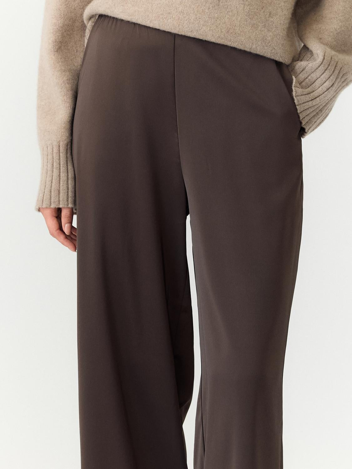 YASPELLA Trousers - Chocolate Brown - VERO MODA & VILA Bergvik